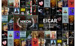 Photo des affiches des court-métrages des étudiants EICAR présentés à la 15ème édition duNikon Film Festival