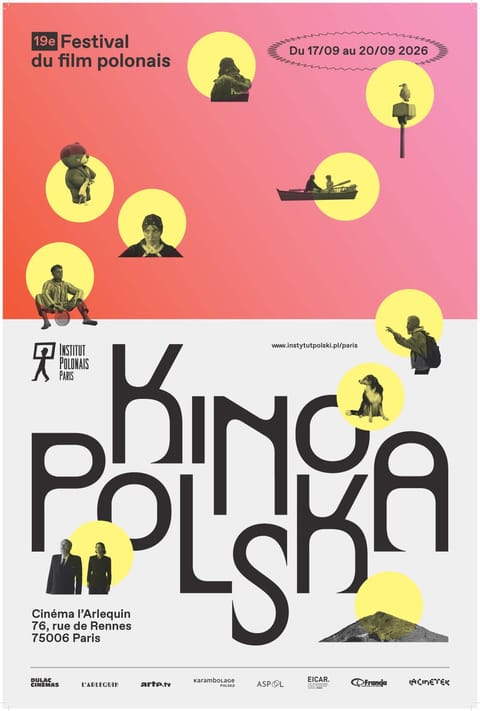 Affiche du 19e Festival du film polonais KINOPOLSKA, du 17 au 20 septembre 2026 au cinéma L’Arlequin à Paris