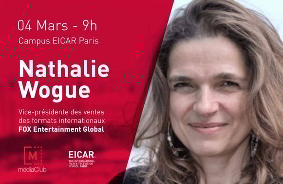 photo de présentation du petit-déjeuner du médiaclub avec Nathalie Wogue, Vice-présidente des ventes chez Fox Entertainment Global