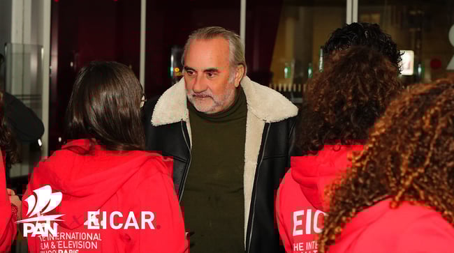 L'acteur Antoine Duléry, sur le campus d'EICAR Paris, pour l'inauguration de PAN