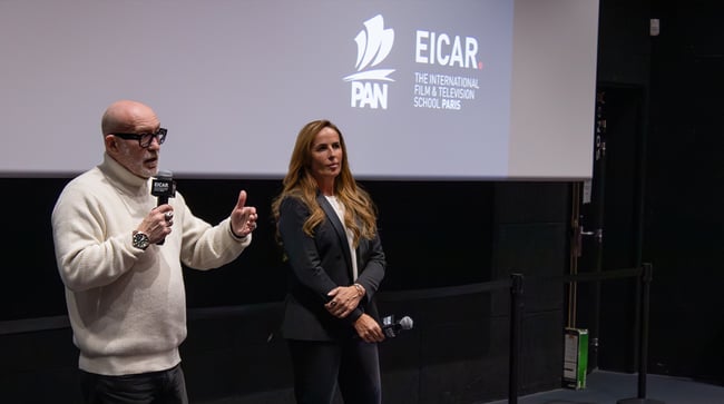 Le réalisateur et la productrice du film Les Légendaires à EICAR Paris