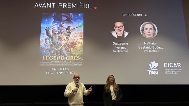 Le réalisateur et la productrice du film Les Légendaires à EICAR Paris