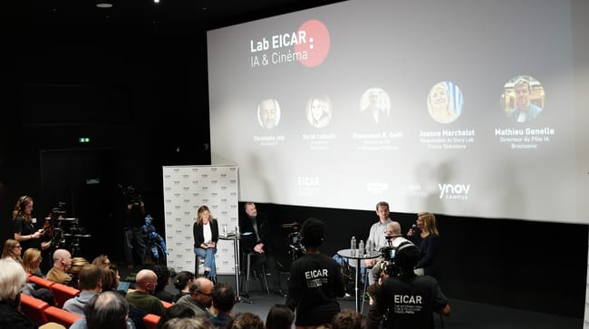 Photo de la première conférence du Lab EICAR : IA & Cinéma