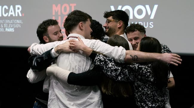 L'équipe du film Goinfre à l'annonce du 1er prix