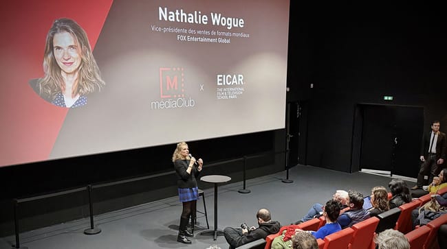 Nathalie Wogue revient sur son parcours, lors d'un événement médiaClub à EICAR Paris