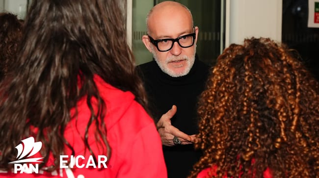 Le réalisateur Guillaume Ivernel, sur le campus d'EICAR Paris, pour l'inauguration de PAN
