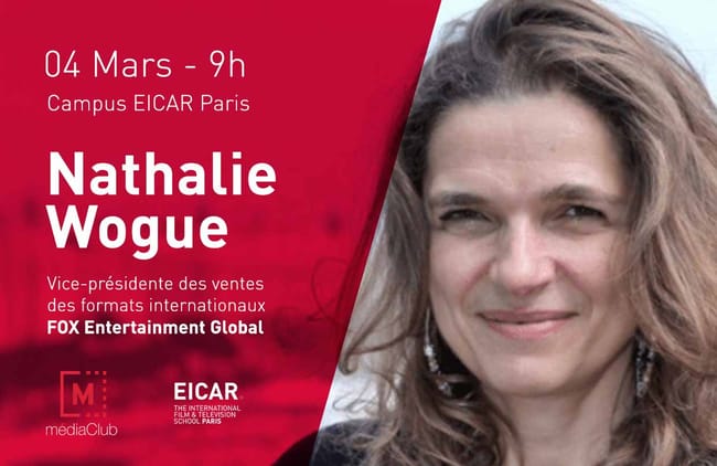 photo de présentation du petit-déjeuner du médiaclub avec Nathalie Wogue, Vice-présidente des
